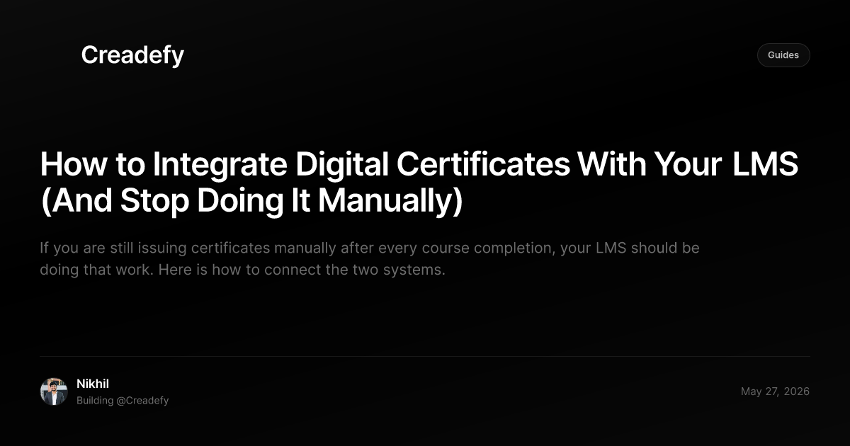 How to Integrate Digital Certificates With Your LMS | Creadefy